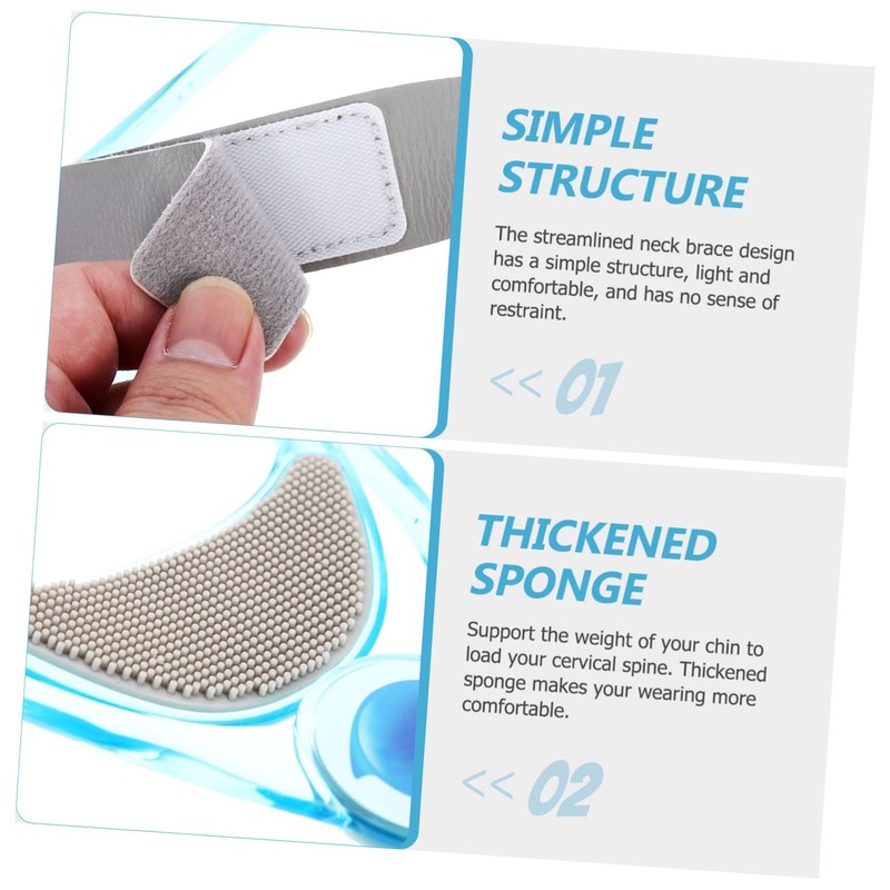 Baluue 2pcs Comfortable Neck Bracer Neck Support Adjustable Stretcher Fixing