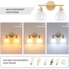 Shenmoyl Bathroom Light Fixtures, 2-Light Brass Vanity Wall Light Over