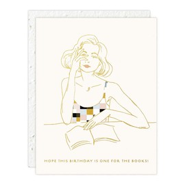 Legacy Book Lover White 5.5 x 4.25 Paper Birthday Greeting Seeds Card