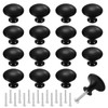 Pack of 16 Cabinet Knobs with 16 Screws, 30 mm