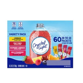 Crystal Light Variety Pack Drink Mix Packets 60 pk.