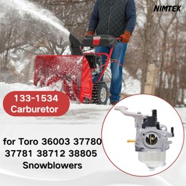 NIMTEK 133-1534 Carburetor for Toro 36003 37780 37781 38712 38805 Snowblower Thrower Engine