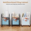 Marbrasse Rolling File Cart with Adjustable Dividers, Mobile File Cabinet