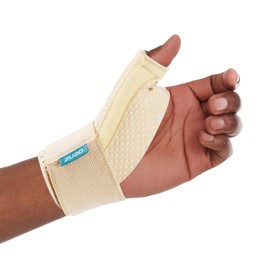2U2O Compression Reversible Thumb & Wrist Support Brace Stabilizer Splint(Improved Version) for BlackBerry Thumb, Trigger Finger, Arthritis, Tendonitis, Carpal Tunnel, Stable, Beige, S-M
