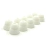 5 Pairs of Double Flange Replacement Earbud Tips fit Powerbeats, LG, Symphonized, iFrogz, Mpow, Skullcandy, Panasonic Headphones (White)