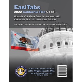 2022 California Fire Code, Title 24 Part 9 Loose-Leaf EasiTabs INDEX TABS ONLY