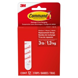 Command Medium Refill Strips [Removable]: 12-Pack (White) / 12-Pack
