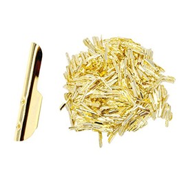 Mandala Crafts 0.8 Inch 500 Gold Elastic Barbed Cord Stretch Loop Band Metal Ends