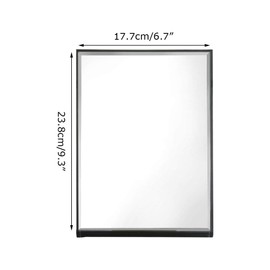 ZBEIVAN 10x7 Inches Portable Folding Makeup Mirror with Cosmetic Desktop Standing for Travel, Vanity Table, Room Decor, Beauty Gifts, Black