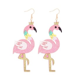 Stocking Stuffers Holiday Outfits for Women 2024 Pink Flamingo Earrings for Women Flamingo Drop Earrings Tropical Bird Earrings Animal Earring Christmas Earrings Jewelry Gift for Women