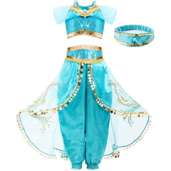 FUNNA Costume for Girls Princess Kids Dress Up Outfit Party Supplies