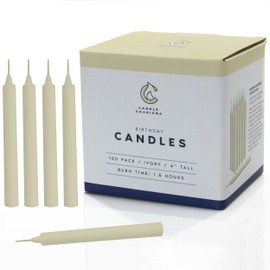 Chime Candles for Spells, Rituals, Birthday Party Congregation (100, Ivory)