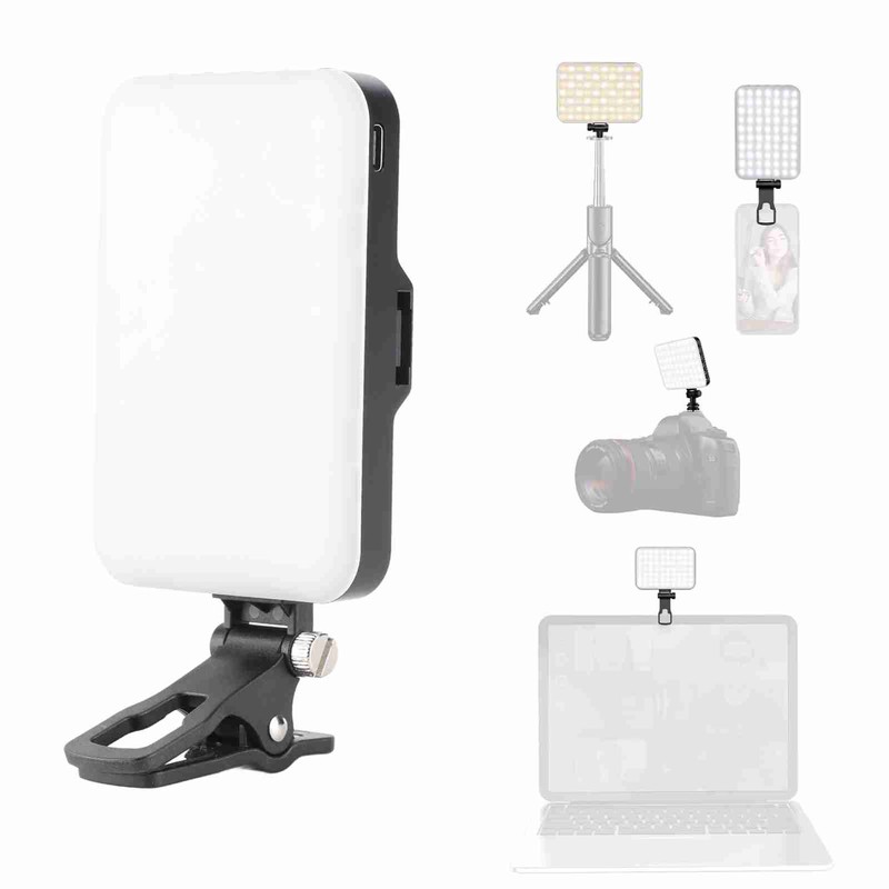 Portable Video Conference Fill Light 2500K-6500K Brightness Adjustable Clip On