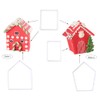 Gingerbread House Cookie Cutter Set, 3D Plastic Mini Christmas House