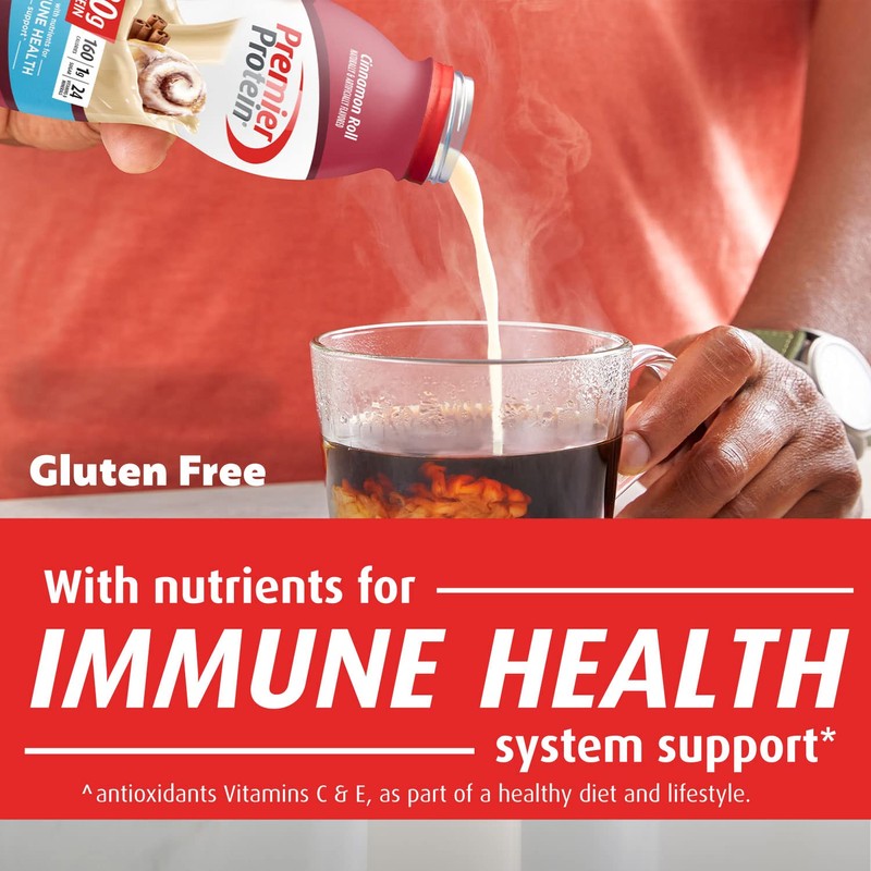 Premier Protein Shake, Cinnamon Roll, 30g Protein, No Added Sugar,