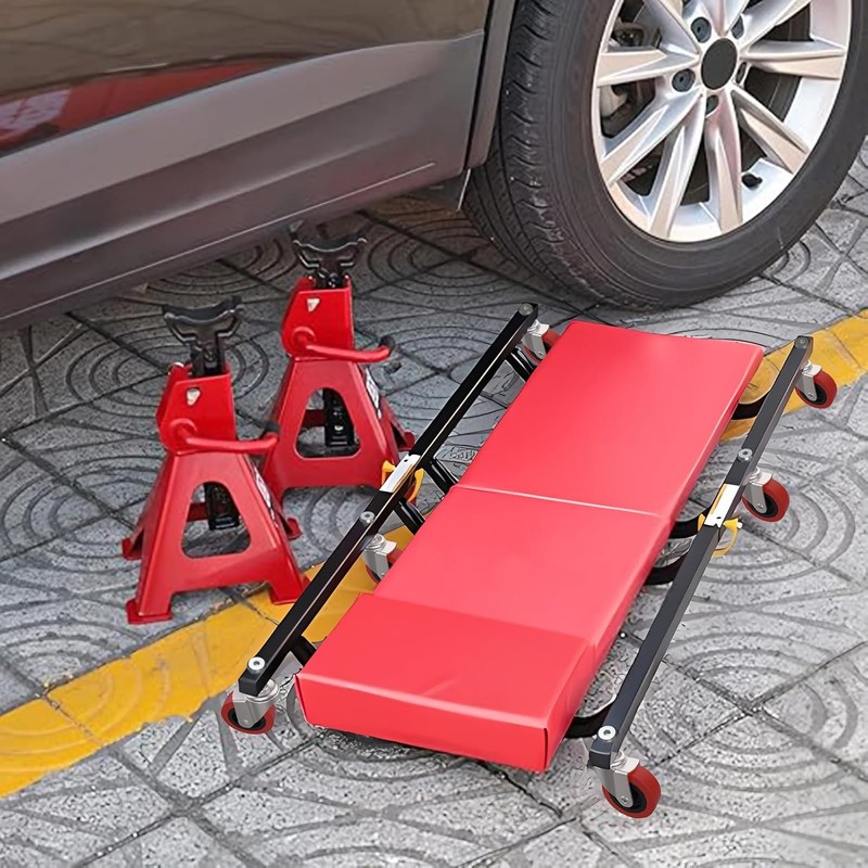 Mysit 2.5 inch Creeper Wheels Heavy-Duty M8 Threaded Swivel Caster