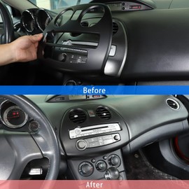 TOYCIDFG Center Console Dashboard Panel Switch Panel Cover Trim for Mitsubishi Eclipse 2006 2007 2008 2009 2010 2011 ABS Protect Interior Accessories (Matte Black)