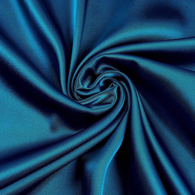 Shannon Fabrics Silky Satin Charmeuse Solid Peacock Fabric By The