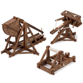 MEDIEVAL KITS Basic Siege Bundle: Trebuchet, Catapult, and Ballista | 3D Wooden Puzzle