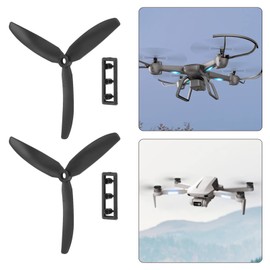Dovhmoh 1 Pair 5030 3-Blade Direct Drive Propeller Props CW/CCW for RC Airplane Aircraft (Black)