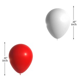 Red White Balloons 10 Inch Red and White Latex Balloons Red White Christmas Decoration Balloons for Birthday Bridal Shower Anniversary Bachelorette Party Decorations 30 Pack