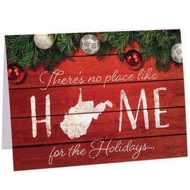 Fox Valley Traders Custom Home State Christmas Card set of 20, West Virginia