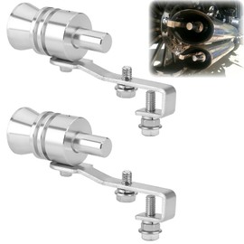 2 pieces exhaust sound booster, turbo sound pipes, exhaust tailpipe, turbo sound simulator whistle, aluminium alloy car turbo sound exhaust, car tailpipe silencer for all vehicles models