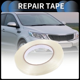 INFINAUTO Tarpaulin Repair Tape, 0.47" x164.04ft Truck RV Car Tape Leak-Proof Tent Awning Tape Tear Resistant Fiberglass Clear, 1 Pc