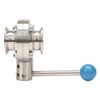 HOMHOK 4 Inch Tri-Clamp Stainless Steel 304 Butterfly Valve with