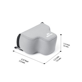 MegaGear Neoprene Camera Case for Sony Alpha a7C Mark II (28-60mm) - Stylish and Protective Digital Photography Bag - Gray