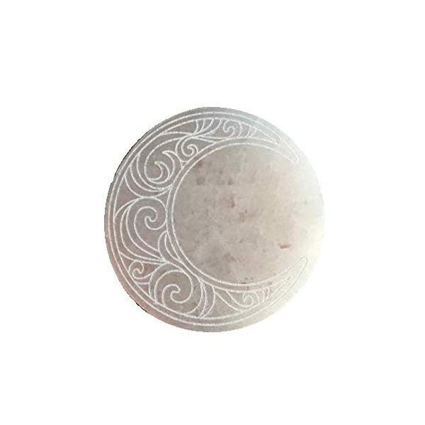 CrystalsAhoy Ethically Mined, Locally Etched 3" Selenite charging plate etched