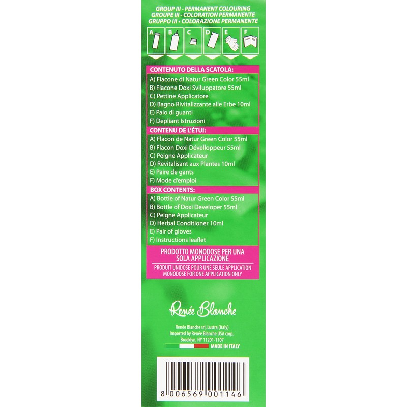 tinta per capelli colorazione permanent natural color green3 n castano