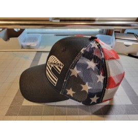 Cummins  New w Tags Trucker Hat black/flag CUMMINS flag hat flag snapback