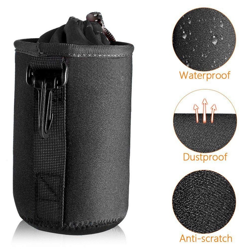 Peakloong 4PCS Camera Case Lens Pouch Set Lens Case Small