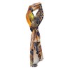 Scarf Brown Beige Blue Black Grey Orange Yellow Red Patterned