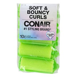 Conair 10Piece Con Large Foam Rollers, 1.6 Oz (Pack of 10)