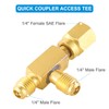 Quick Coupler Access Tee, 1/4" Tee Adapter Valve Core with