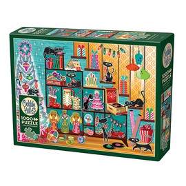 Cobble Hill 1000 Piece Puzzle - Christmas Cats - Sample Poster Included