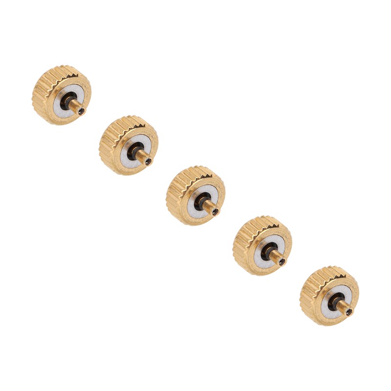 5 Pcs Professional Watch Crown Parts Gold Steel Wrist Watch