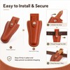 Xhziy Leather Garden Tool pouch with Snap Closure Belt Mount