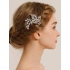 Wekicici Bride Rhinestone Wedding Hair Clips Bridal Crystal Hair Barrette