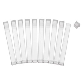Pen Display Tube (10) - Clear Pen Storage Tubes w/Caps for Dust Protection - Versatile Pen Stand Fits Slimline, Manhattan, Long Wood Pens & More - Fountain Pen Holder Gifts For Pen Enthusiasts