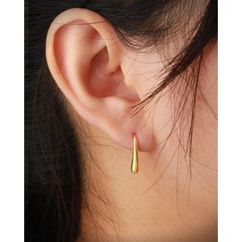 COCHARM 14K Gold Plated Drop Earrings 925 Sterling Silver Huggie Hoop Earrings 20g Hoop Earrings Drop Earrings for Women