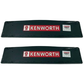 Kenworth Trucks 6" x 24" MF0002K-FG Semi Truck Rubber Mud Flaps-Set of 2 Black