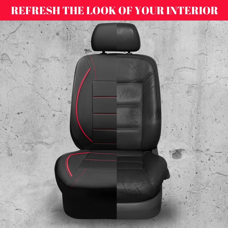 CAR PASS Universal FIT Piping Leather Car Seat Cover, for