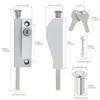 Sliding Patio Door Lock with 2 Keys,Keyed with Bolt Lock,Silver