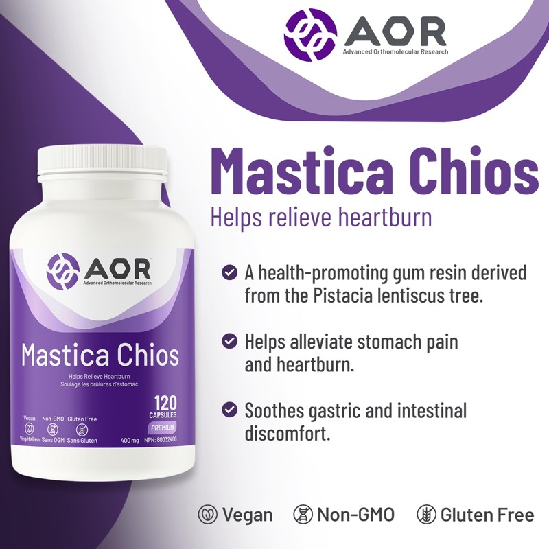 AOR AOR Mastica Chios 400mg Vegan Capsules, 120 Count 40-Day