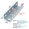 eoere 2 PCS U Shaped Splice Fittings Strut Connector Bracket