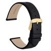 WOCCI 14mm Watch Strap with Gold Buckle, Elegant Genuine Leather