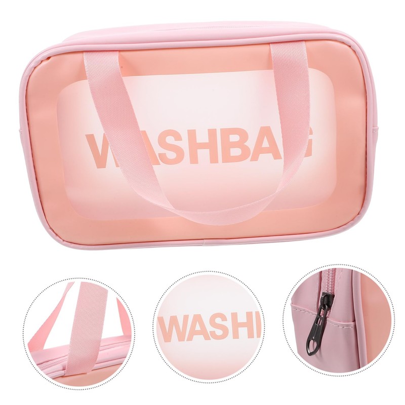 Baluue Transparent Makeup Bag with Smooth Zipper Medium Portable Travel